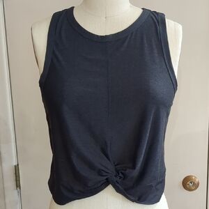 NWOT Old Navy Women's Knot-Front Tank Top - Charcoal Black